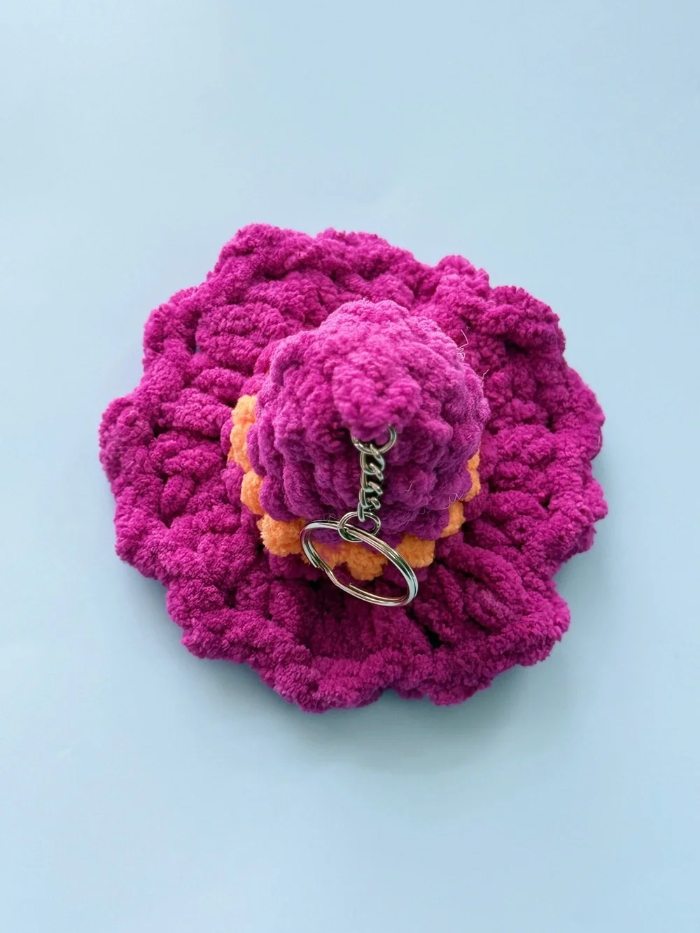 Handmade Crochet Witch Hat Keychain – Purple Halloween Bag Charm